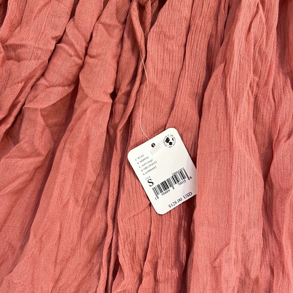 NWT Free People Moonlight Ocean Maxi Dress Off Shoulders Orange Red Boho S - Picture 5 of 6